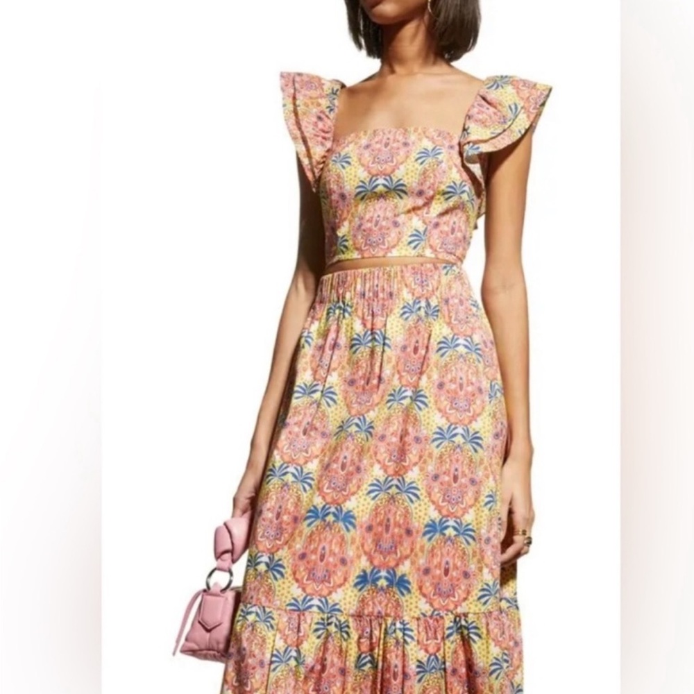 Cara Cara Palm yellow Darby co-ord set